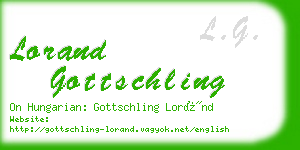 lorand gottschling business card